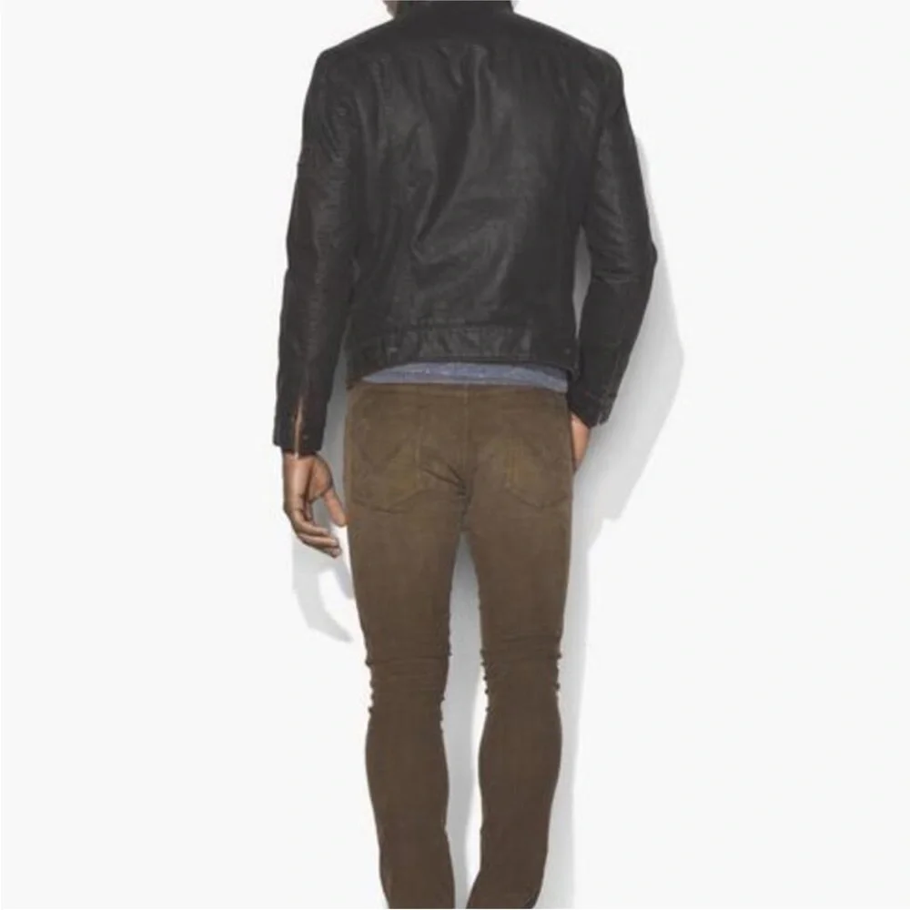 John Varvatos faux leather and sherpa jacket size M - Picture 2 of 6